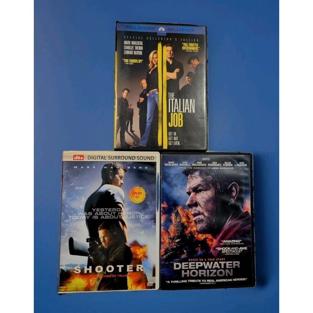 Mark Wahlberg 3PK!! SHOOTER, DEEPWATER HORIZON & ITALIAN JOB!! GET THESE QUICK!